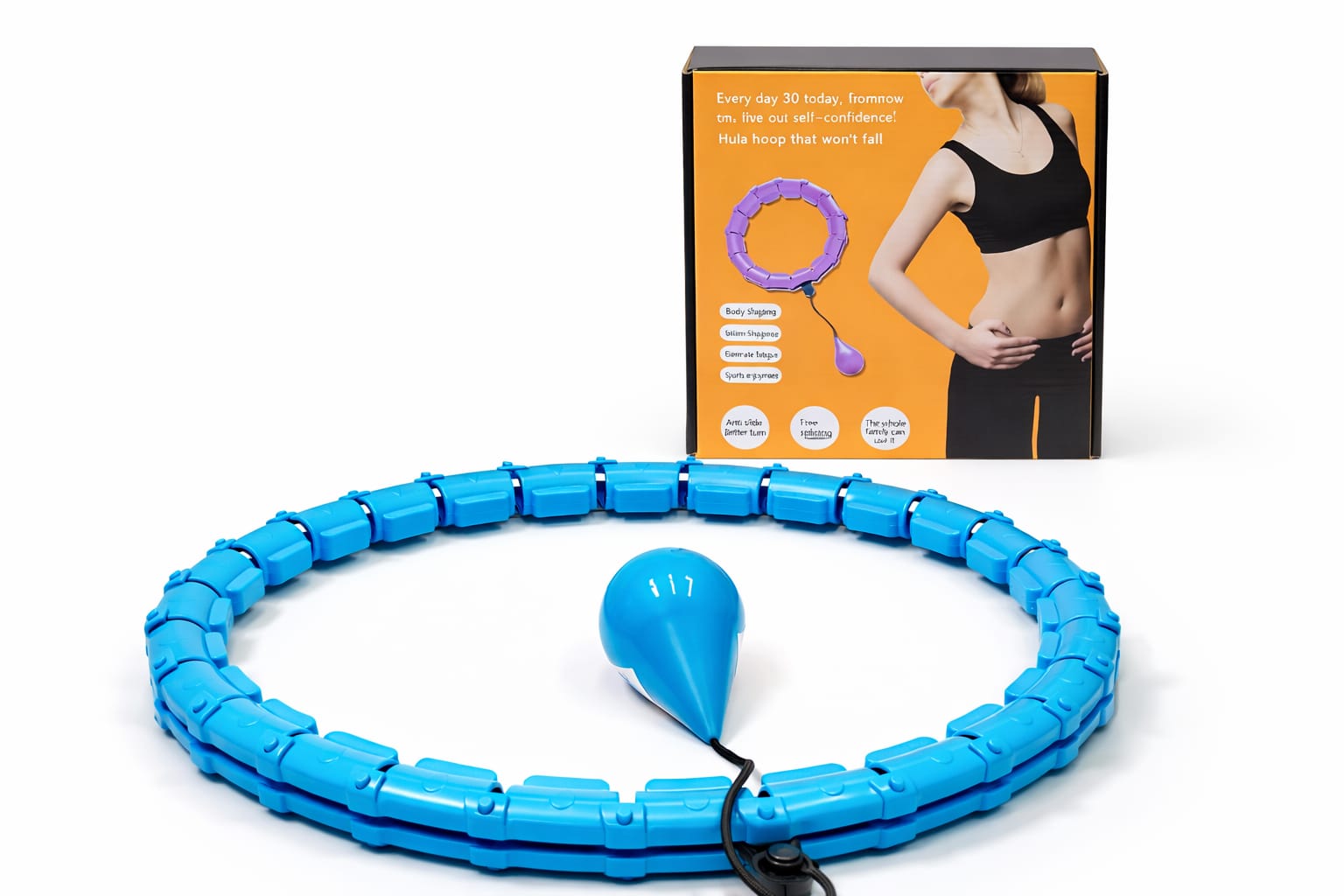 Smart Hula Hoop Fitnessreifen mit Gewicht und Massagefunktion für Bauchtraining